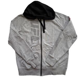 Reebok UFC Women's XL Grey UFAN Full-zip Hoodie Casual Sports Lounge